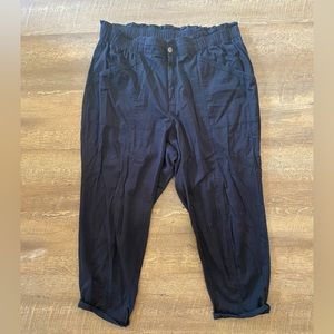 Old Navy | Lightweight Elastic and Button/Zip Utility Pants | Black